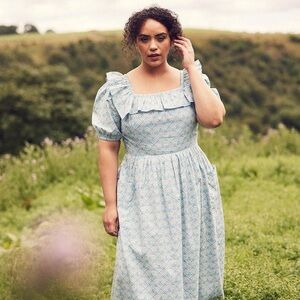 LAURA ASHLEY X JOANIE RHIAN MARGAM FLORAL PRINT DRESS SIZE US 16 *WITH POCKETS!